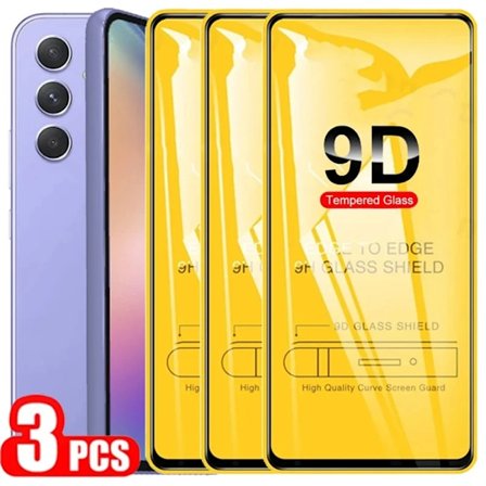 1-3st 9D Full Cover Skärmskydd För Samsung S25 Ultra A56 A55 S24 S23 S22 S21 S20 FE A54 A36 A36 A15 A16 Härdat Glas