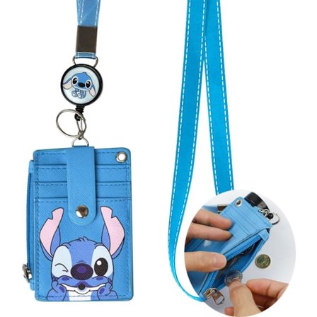 2 st Lanyard-korthållare, 5 kortplatser och 1 blixtlåsfack, Total