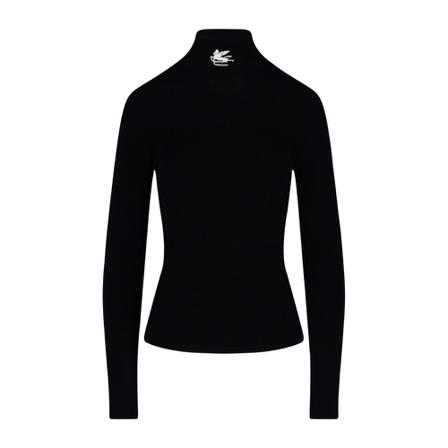Etro Turtlenecks Sort, Dame Rullekraver