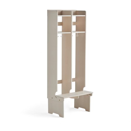 Garderobenschrank EBBA, bodenstehend, 2-teilig, weiß