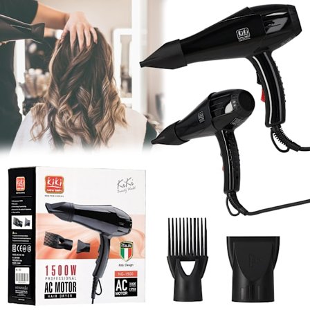 Hårtork med effektreglering 1500w