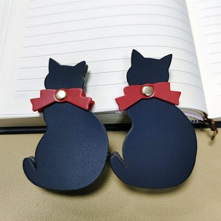 2ST Kawaii Black Cat Bokmärken för böcker Papper Lärarpresent