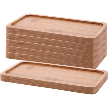 Bricka 17cm, Serveringsbricka, Matbricka, Bambubricka, Stor Servering