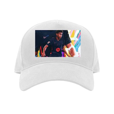 Justerbar baseballkeps för barn i vitt - Lamine Yamal-stil [YDE]