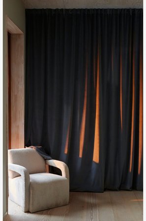 Jotex - Målbestilt Fløyelsgardin Grå - DEMI - Kjøp Gardiner hos Jotex