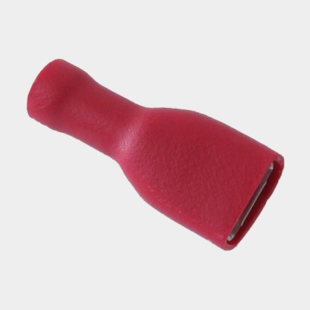 Vlakstekkermof Skyllermarks, volledig geïsoleerd, geschikt voor kabel 0.5 - 1.5 mm², 10-pack, rood