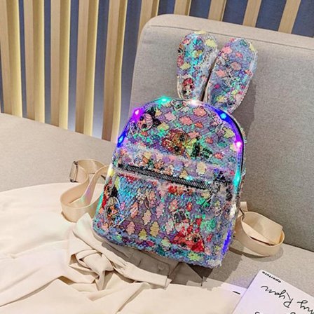 Paljettryggsekk for barn Paljettryggsekker BLÅ