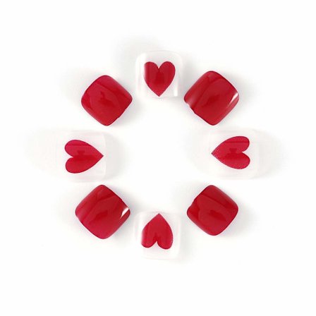 Tryck på naglar Fyrkantig längd falska naglar Heltäckande naglar spetsar 24-pack