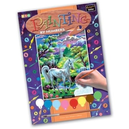 Måla efter nummer - KSG - Junior mästerverk - Enhörning - Flerfärgad - Från 8 år