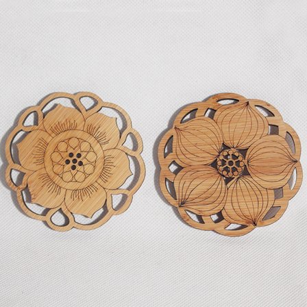 2 stk Håndlagde Bambus-Underlag Kork-Underlag Underlag Bie, ZQKLA