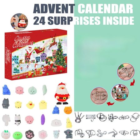 Julekalender 2025 Adventskalender med 24 Hjernetrim Puslespill Leker Julegave Barn Voksne