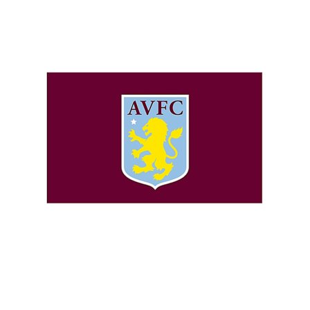 Aston Villa FC Core Crest Flag One Size Claret Red/Sky Blue Claret Red/Sky Blu