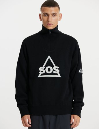 SOS Tignes Uni Windstopper Knit - Black - M