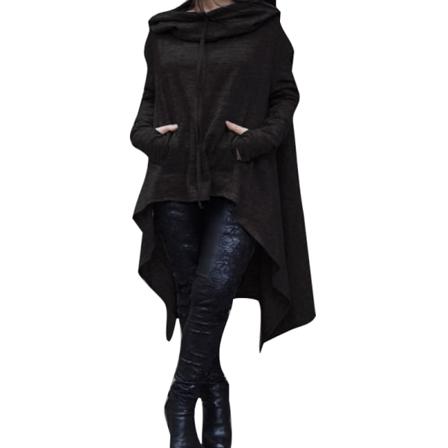 Långärmad Tröja För Kvinnor I Enfärgade Hoodies