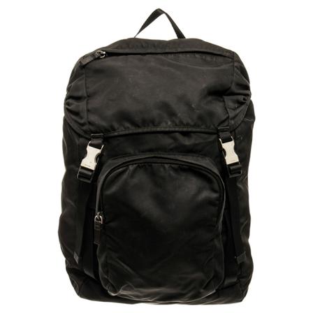 Prada Vintage Pre-owned Prada Black Nylon Rugzak , Zwart , Dames , Maat: ONE Size Vintage Tassen