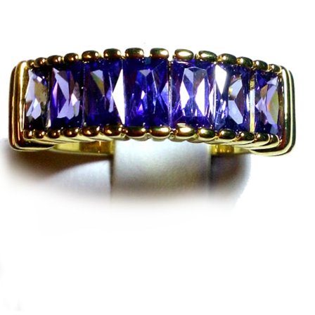 18K Guldfyllda Guld Filled gulddoublé RING Ametist