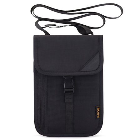 Ny rejsetaske med RFID-blokering, rejsehalstaske til pas