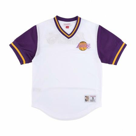 Mitchell & Ness, jersey man nba fashion mesh v-neck hardwood classics loslak Wit, Heren, Maat:XL