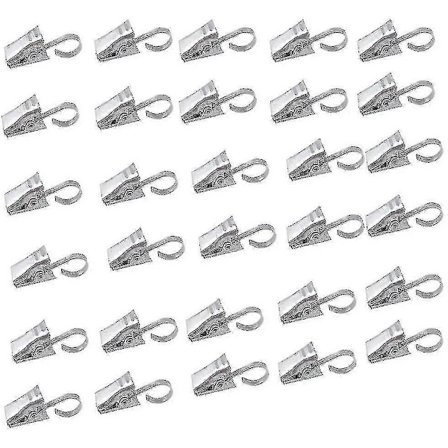 Pakke med rustfri stålclips kroge til gardin rustfri stål gardinringe