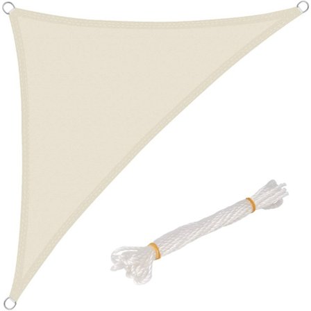 Rootz Sun Sail - Sun Shade - UV -suojaus - Valkoinen väri - 93% auringonsuoja - 2,5x2,5x3,5m - kestävä ja veden hylkivä