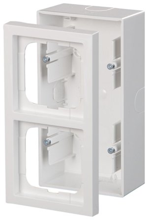 ABB Impressivo Förhöjningsram vit 2-fack, Strömbrytare & vägguttag