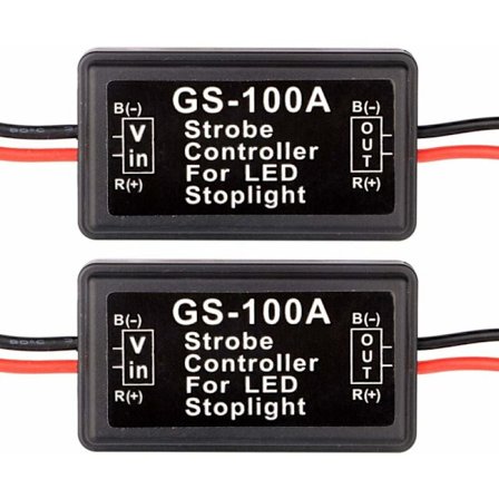 2 stk. LED-blitz-strobe-controller bremselys blinklys bremselys strobe-modul til motorcykler biler lastbiler (kun til LED)