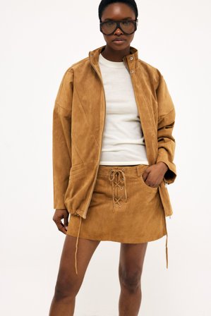 Premium Selection Jupe en daim - Mini jupes - Marron - EU 44