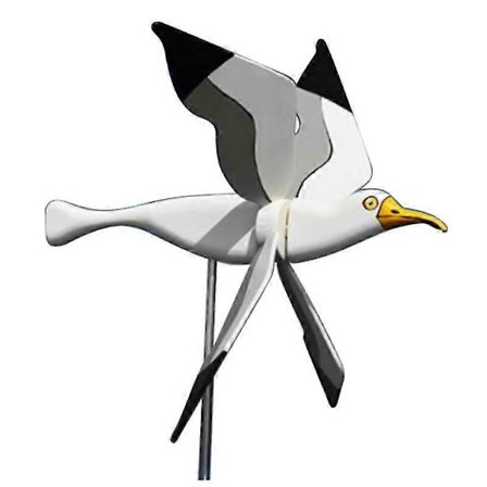 Roliga Vingel-serien Vindmølle Ornament Måge Vindmølle Feriegave Havedekoration_Billige gaver hvid