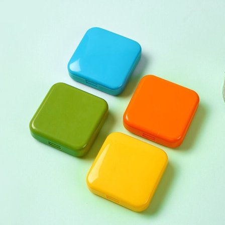 Pillerask, 4 st Bärbara Pilleraskar, Mini Pillerask i Plast, Pillerförvaringslåda, Används för att Förvara Vitaminer, Mediciner