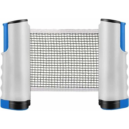 Hopfällbart pingisnätet, bärbart bordtennisnätstativ, perfekt för pingisbord, skrivbord, matbord, justerbar längd 190 cm
