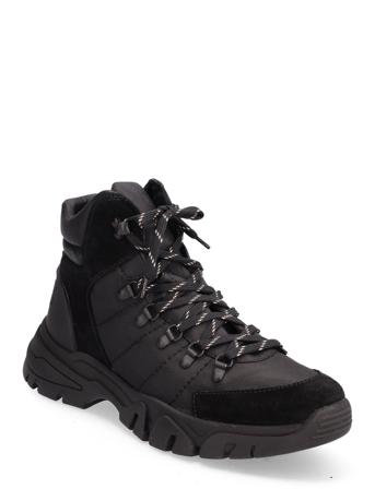 Chester_Halb_Nysd Støvletter Med Snøring Svart BOSS