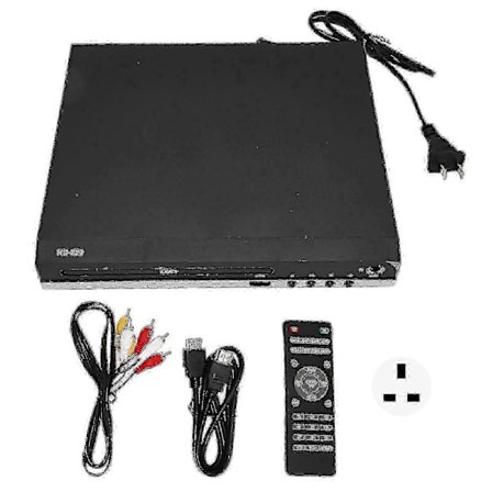 Mini DVD-spiller med 1080p-støtte, HDMI, USB-port, AV-utgang og fjernkontroll
