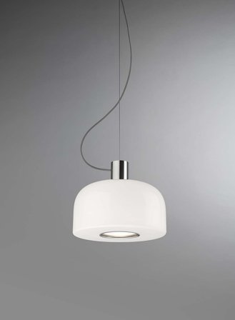 Bellhop S1 taklampe - krom/hvit