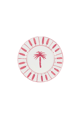 Pick A Poppy Cannes Assiett - 22 Cm Glas & porslin Rosa