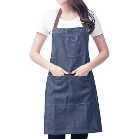 CDQ Unisex justerbart jeansförkläde i multi fickor för Chef Kitchen BBQ