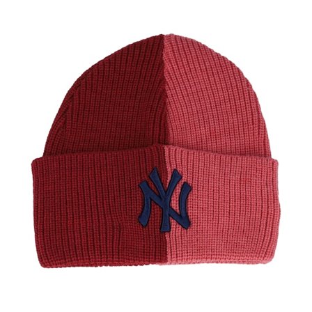 New Era - MLB - Red - cuff - Beanie - New York Yankees Two Tone Wide Beanie Ney Red Cuff - Hatstore