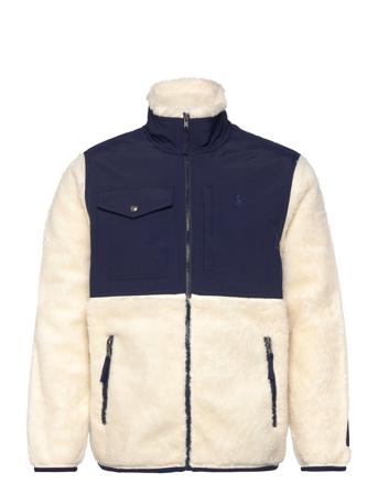 Hybrid Fleece Jacket Tops Sweat-shirts & Hoodies Fleeces & Midlayers Cream Polo Ralph Lauren