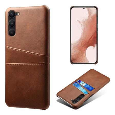 SKALO Samsung S23 PU-Läder Korthållare Skal - Brun Brun