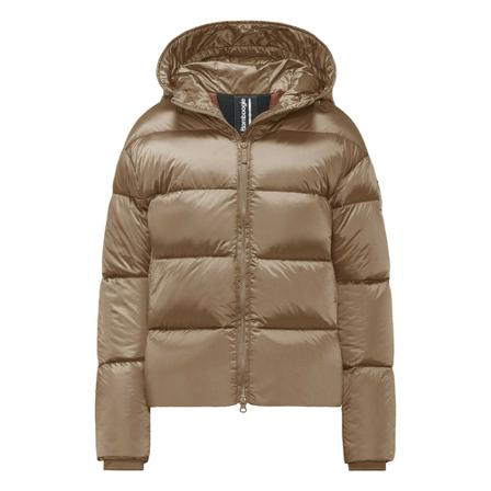 BomBoogie, Short Down Jacket in Bright Nylon - Java Puffy Down Jacket Beżowy, Kobieta, Rozmiar: L