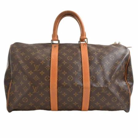 Louis Vuitton Vintage, Pre-owned Canvas travel-bags Bruin, Dames, Maat:ONE Size,leather