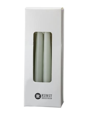 Small Colored Candle - Giftbox W. 12 Pcs Green Kunstindustrien