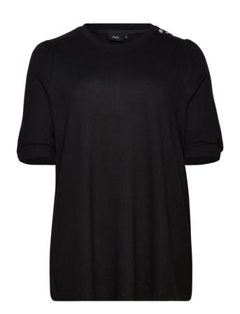 Vlucca, 1/2, Blouse Blouses Short-sleeved Svart Zizzi*Betinget Tilbud