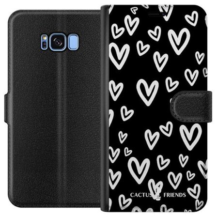 Yhteensopiva Lompakkokotelo Samsung Samsung Galaxy S8 Cactus and Friends - Handdrawn Love Chaos