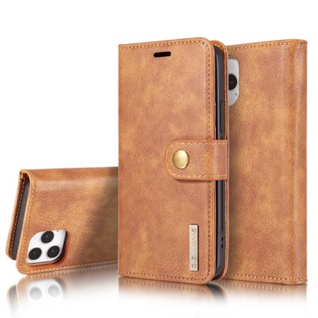 DG.MING 2-in-1 Magnet Wallet iPhone 12 Pro Max Brown