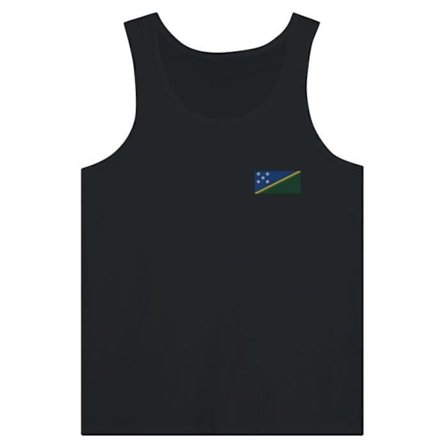 Solomon Islands Flag Embroidery Tank Top i sort