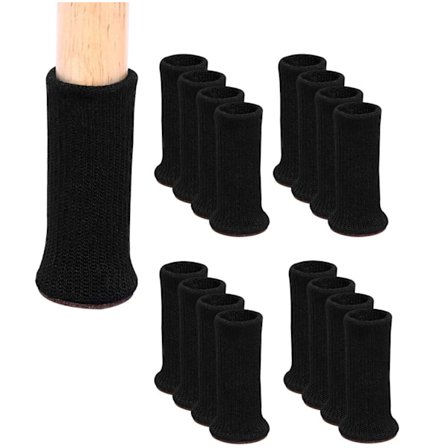 16 paria joustavaa neulottua tuolin jalkojen sukkia, kaksinkertainen paksuus