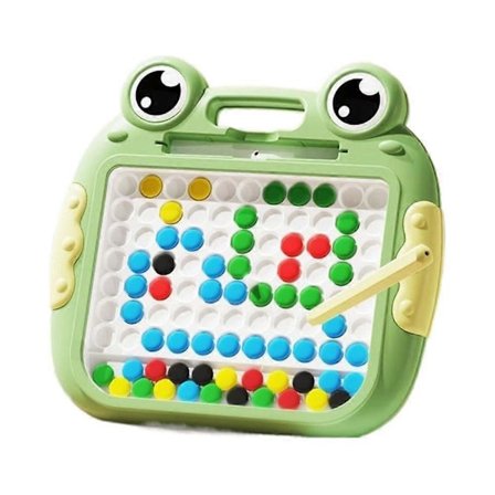 Magnetisk tegnebrett Frosk Magnetiske perler Tegnebrett Pedagogisk magnetisk leketøy[D]