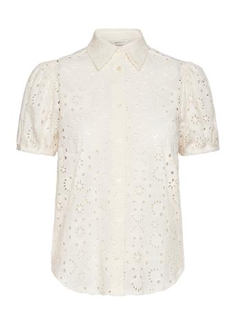 Reg Broderie Anglaise Ss Shirt GANT White