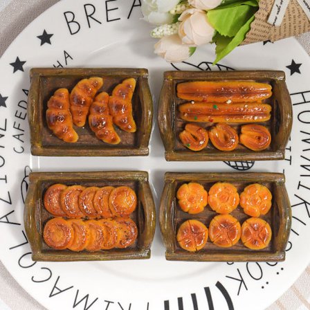 4-delt stort brød magnetisk stereo kjøleskapsmagnet whiteboa