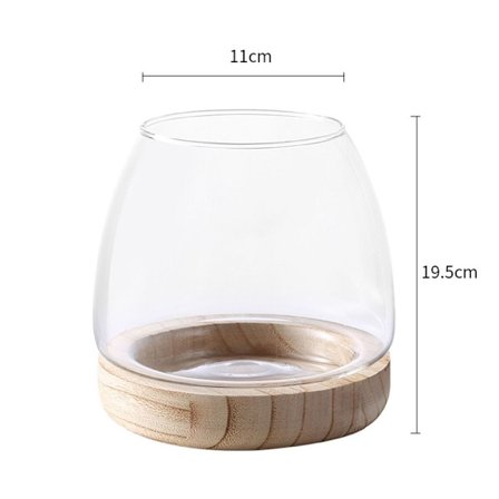 Glas fiskeskål vaser Hydroponic plantevaser 19,5X11CM 19,5X11CM